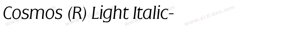 Cosmos (R) Light Italic字体转换